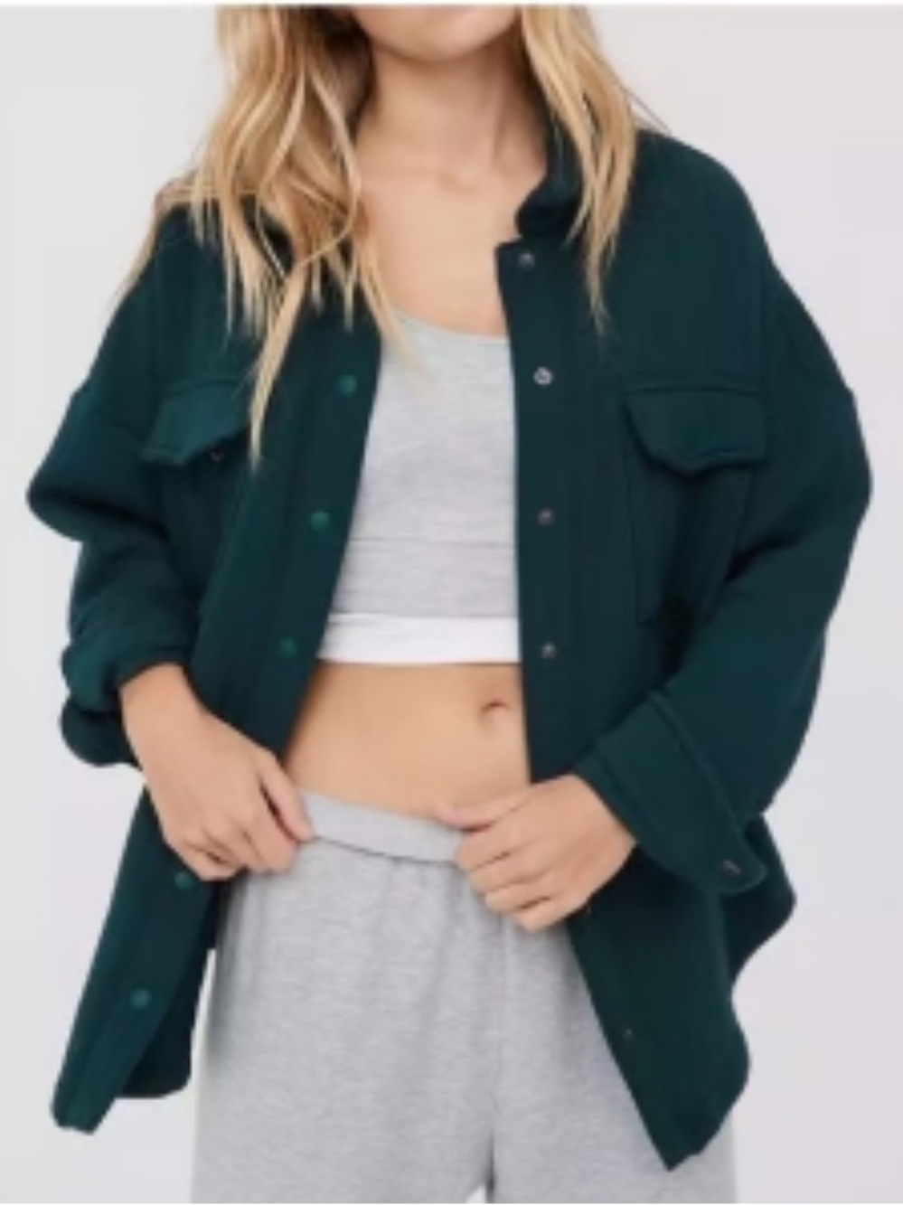 Aerie Offline Lumberjane Quilted Knit Jacket